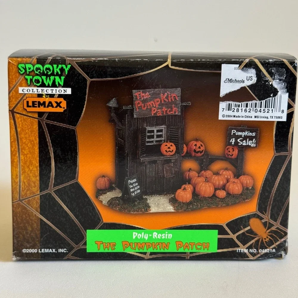 Lemax Spooky Town The Pumpkin Patch Halloween Village Figurine 04521A Year 2000